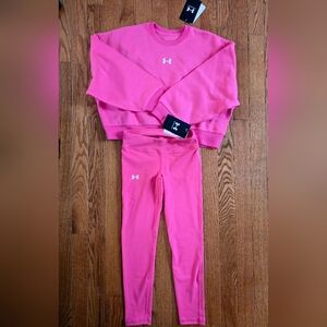 Under Armour Kids Pink Sweatshirt and Leggings Set